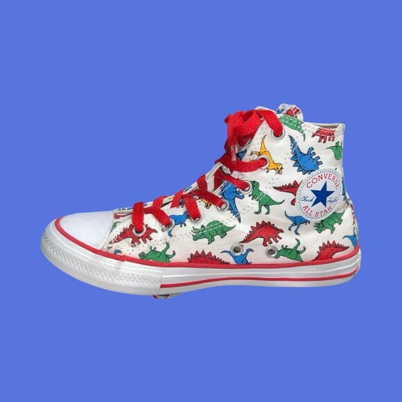 Big Kids Converse Chuck Taylor All Star Dinosaur Canvas Shoes Size 3 - Picture 3 of 11